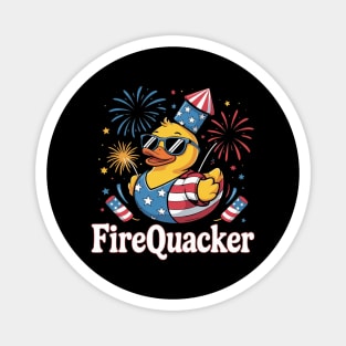 4th of July Duck Firequacker Patriotic Fourth of July Funny Magnet